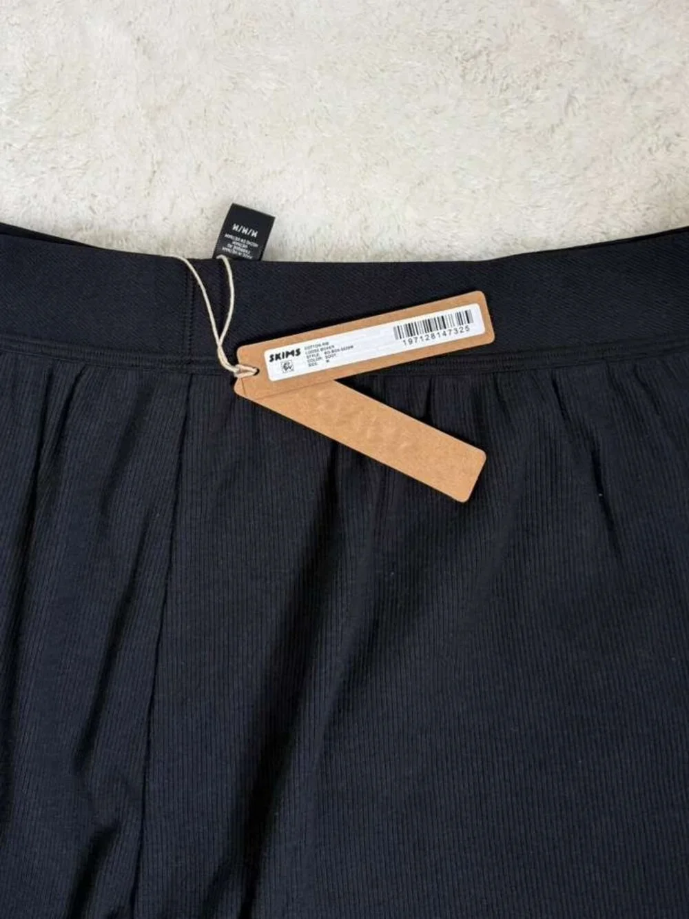 🖤 SKIMS Cotton Rib Loose Boxer | Soot | M | NWT ✨